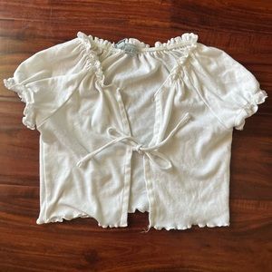White tie in the front Crop Top
